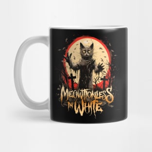 Meowtionless In White Mug